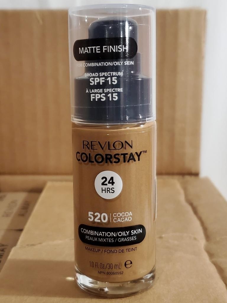 47 Pcs REVLON (#520 COCOA) COLOURSTAY SPF15 24HRS MAKEUP COMBINATN/OILY 1oz 30ml image 3
