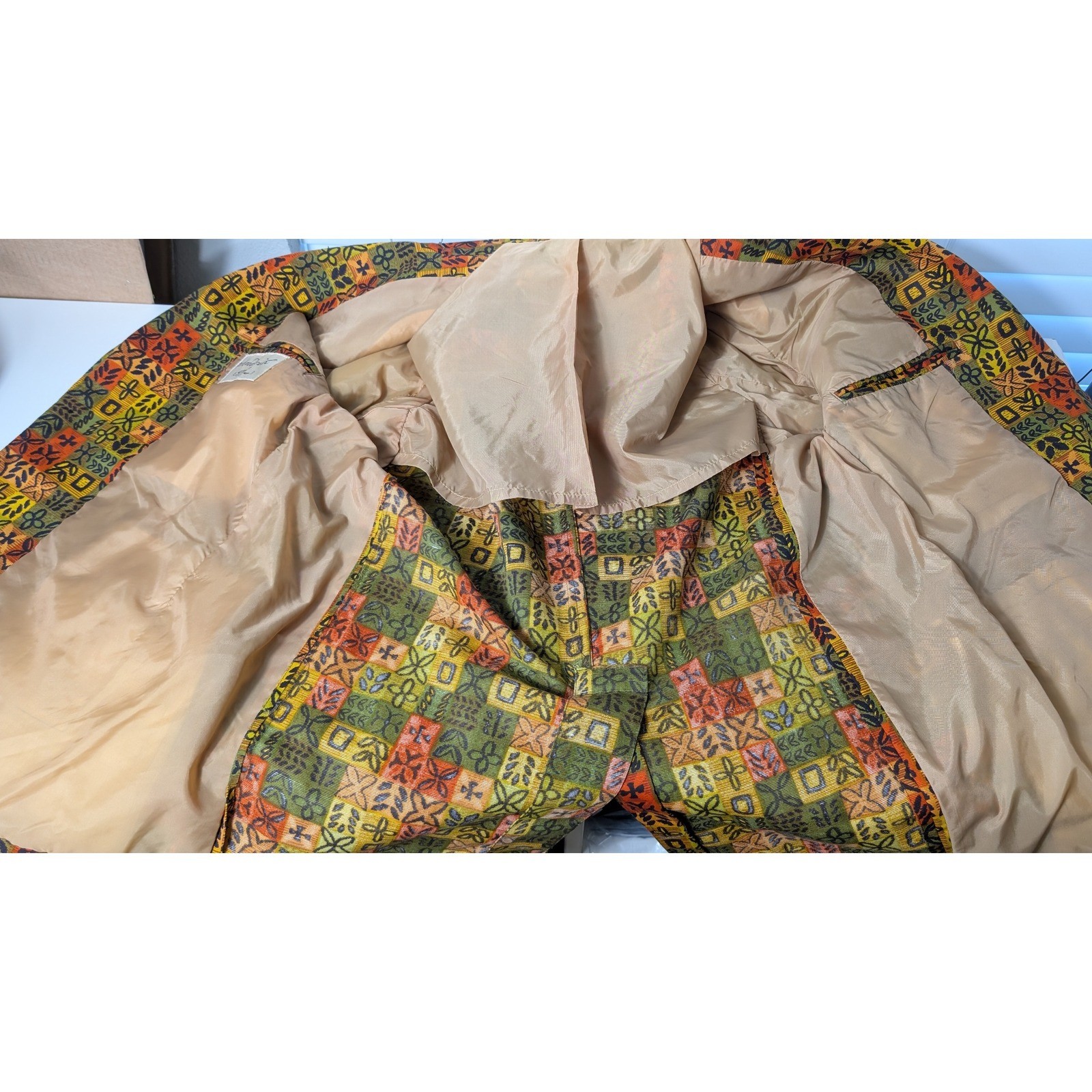 Vintage Sandwich Isles Blazer Jacket Hawaiian Tiki 2 Button Cotton Mens 42R