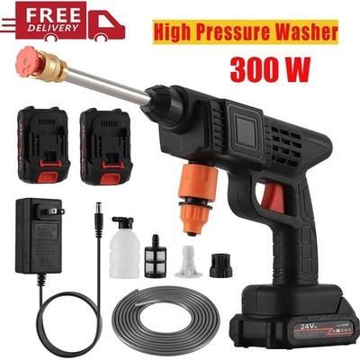 Portable Cordless Electric High Pressure Water Spray Gun Car Washer Cleaner Tool