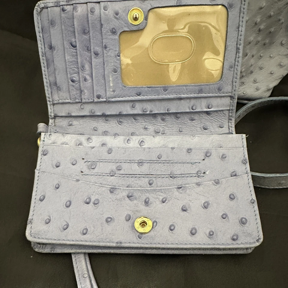 Bolso Cubo Brahmin Lexie Azul con Cordón Cambray Normandía con Cartera Muñequera Foto 3 de 4