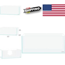 Rimless Shallow Fish Tank 5.4 Gallon Low Iron Glass with Black Leveling Mat