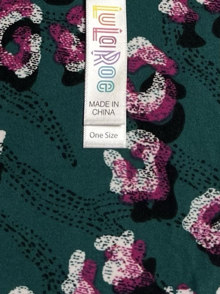 LuLaRoe Leggings OS One Size Animal TEAL PINK Jungle LEOPARD CHEETAH Wild Casual - Image 4 of 4