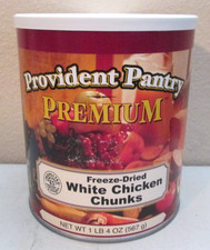Provident Pantry Freeze Dried White Chicken Chunk 10 Can Emergency Food Storage