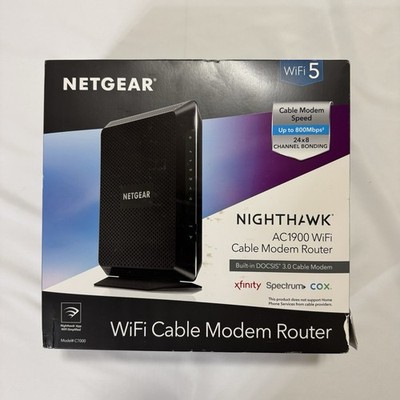 Netgear Nighthawk AC1900 WiFi Cable Modem Router C7000v2