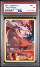 2015 POKEMON XY BLACK STAR PROMOS #XY74 FULL ART/RESHIRAM PSA 1