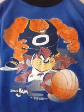 Vintage Space Jam Taz Boys Long Sleeve Graphic Looney Tunes 1996