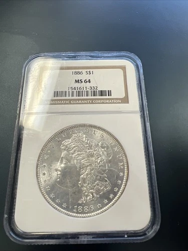 1886-P Morgan Silver Dollar $1 - .9 / NGC MS 64 / Beautiful Coin! - No Reserve!