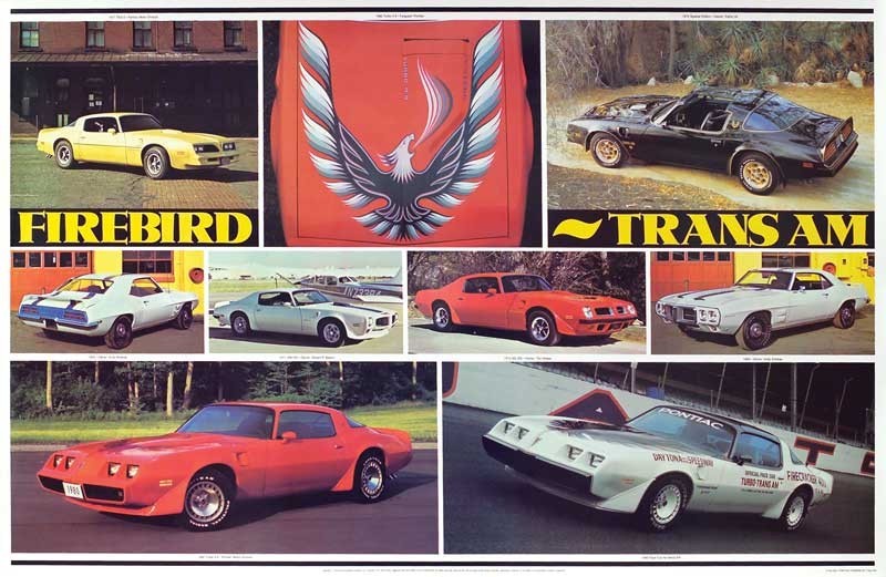 PONTIAC FIREBIRD TRANS AM Collage Poster 24”x 36” 1980's NJ Automobile Quarterly