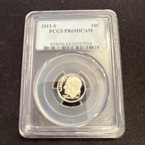 2011-S Proof Roosevelt Dime Silver PCGS PR69DCAM