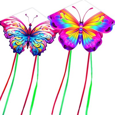 HENGDA KITE 2 Pack Butterfly Kite,for Kids and Adults,Easy to Fly,Excellent Fabr