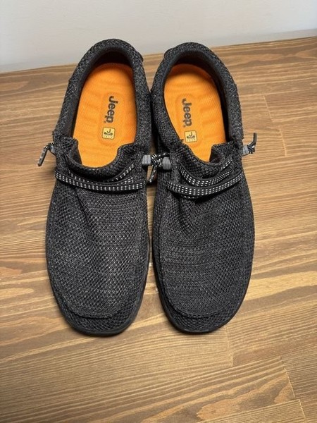 Men Jeep Loafers Black Mesh 43