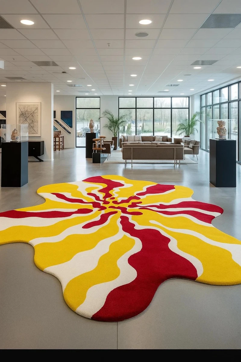 Tapis géométrique en laine - Canada