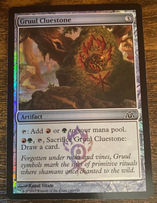 mtg gruul card draw Magic the Gathering MTG- Gruul Cluestone- Foil/NM- 140/156- Dragon's Maze