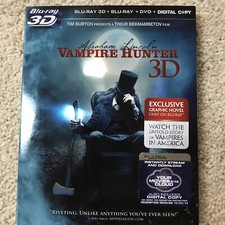Abraham Lincoln: Vampire Hunter (Blu-ray 3D/2D/DVD, 3-Disc) W/slip