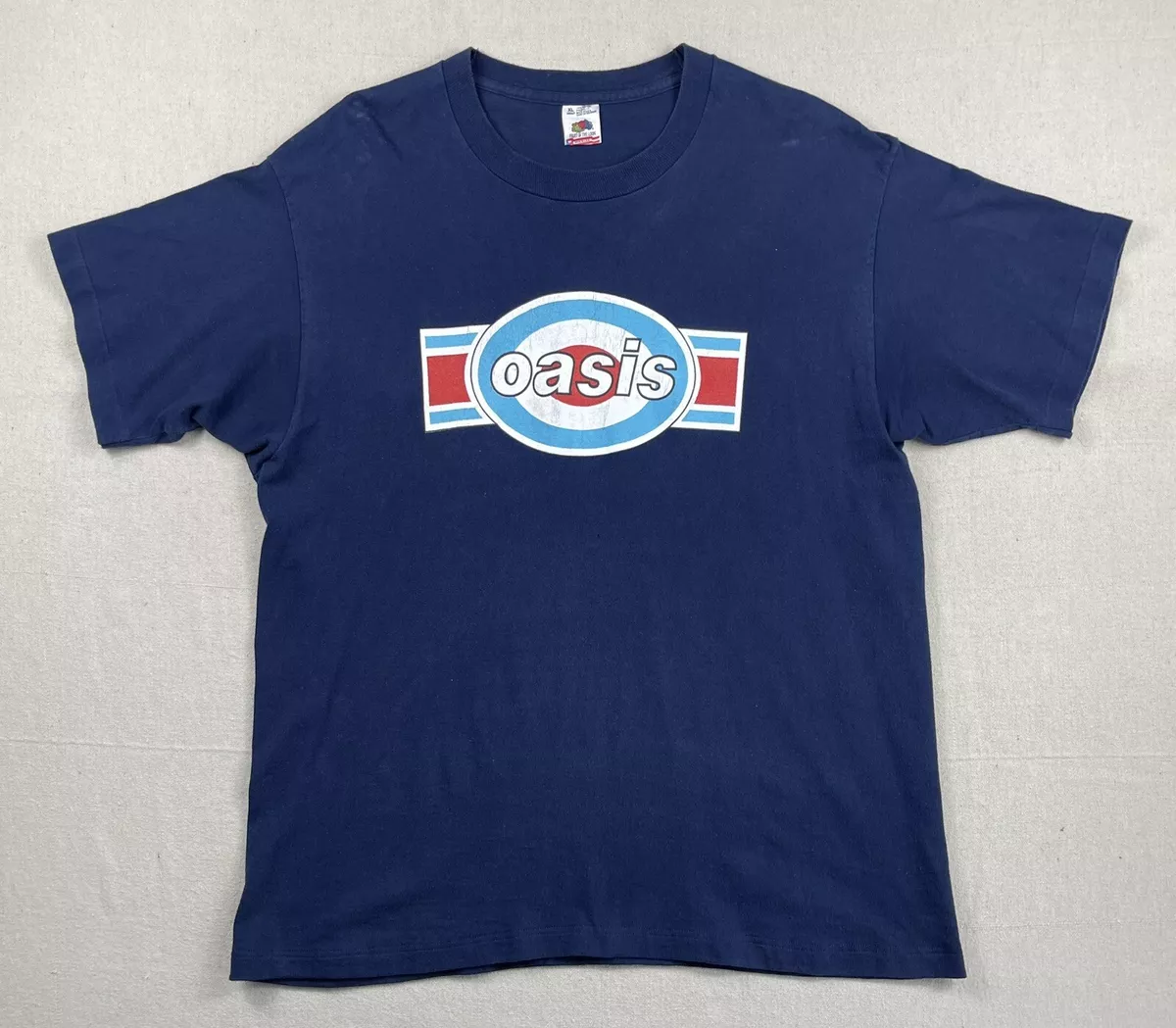 Vintage Oasis T Shirt XL Box Logo 1996 Tour Liam Noel USA UK Single Stitch  90s