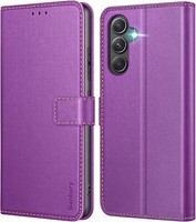 Samsung Galaxy A54 5G HandyhüLle Leder Violett Kickstand Card Slots