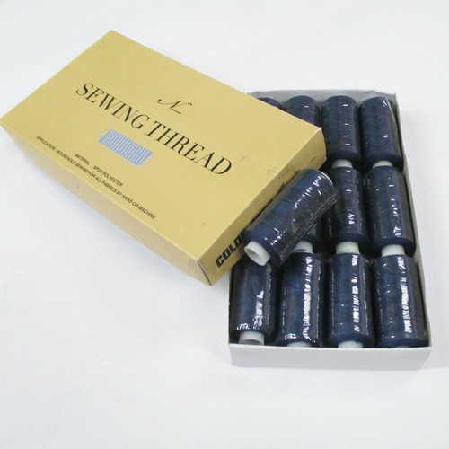 Perial Co Navy Polyester Sewing Thread Pack of 12 for Sewing - Picture 2 of 4