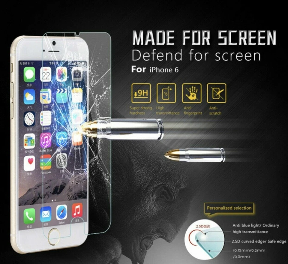 Real Tempered Glass Screen Protector Premium For iPhone 11 XSmax/XR/XS/X/8/7/6 - Image 3 of 4