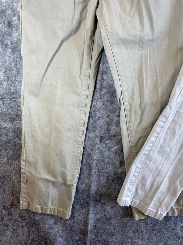 2 Pair-Boys George & Crazy Sz 10 khaki flat front adjust waist uniform pants - Image 3 of 4