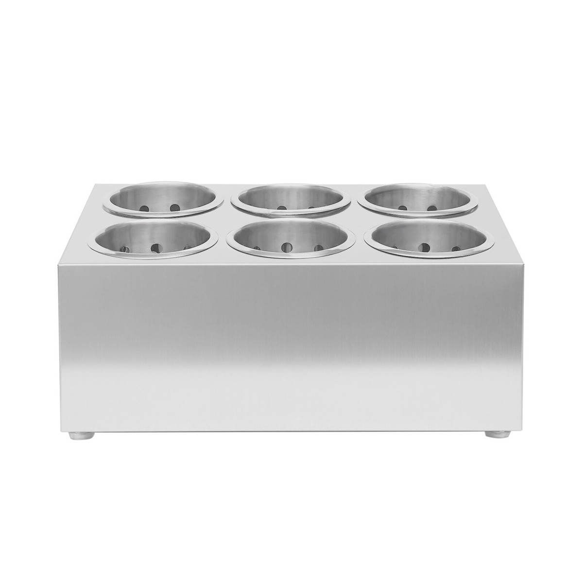Porte-couverts En Inox Cylindrique 6 Trous Pour Restaurant - Design Moderne Et Amovible - Marque TFCFL
