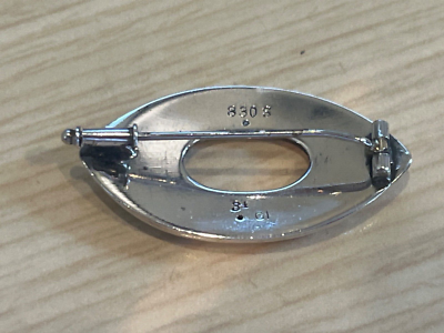 ジョージ・ジェンセン 830S 80 ブローチ Georg Jensen 830 Silver Brooch #34 w. Flower Motif 1915-1930