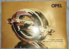 Manuale uso e manutenzione auto OPEL d'epoca