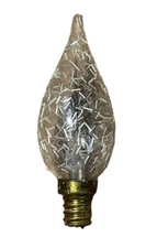 Vtg DURO LITE Crystalier Flicker Flame Clear Light Bulb Candelabra NOS 70s
