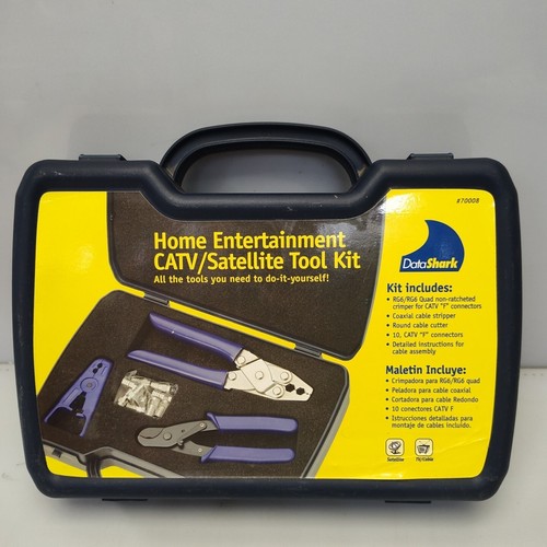 DATASHARK 70008 HOME ENTERTAINMENT CATV/SATELLITE TOOL KIT eBay