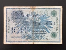 Banknot Rzeszy Ein Hunder Mark 100 marek Berlin 7 lutego 1908 Niemcy M