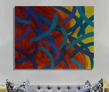 Mark Little original,painting,60”x48”Acrylic,Abstract,48,36,extra Large,Giant,XL