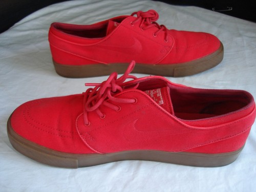 Nike SB Zoom Stefan Janoski Men Sneakers Shoes Hyper Red Canvas Gum Sole Sz 11.5 - Picture 7 of 8