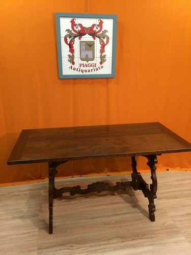 tavolo cucina soggiorno sagomato a lira 1800 800 legno di noce massello - Foto 7 di 7