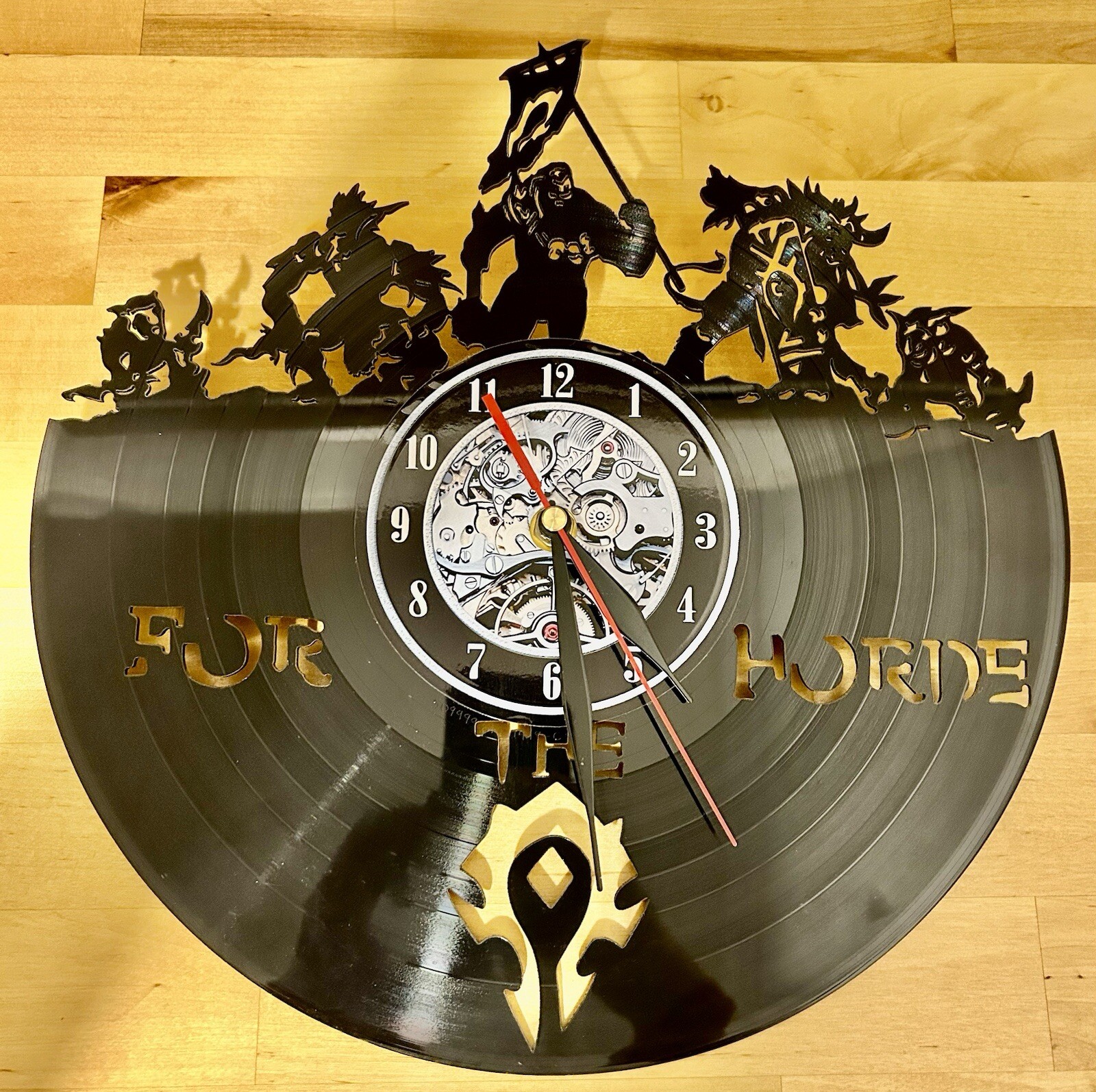 World Of Warcraft Horde Vinyl Record Clock