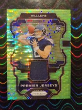 Will Levis 2023 Panini Prizm Premier Jerseys GREEN PULSAR RC, SICK ROOKIE PATCH