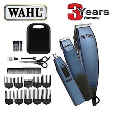 Wahl Corded Hair Clippers Cordless Beard Nose Trimmer Complete Grooming Gift Set