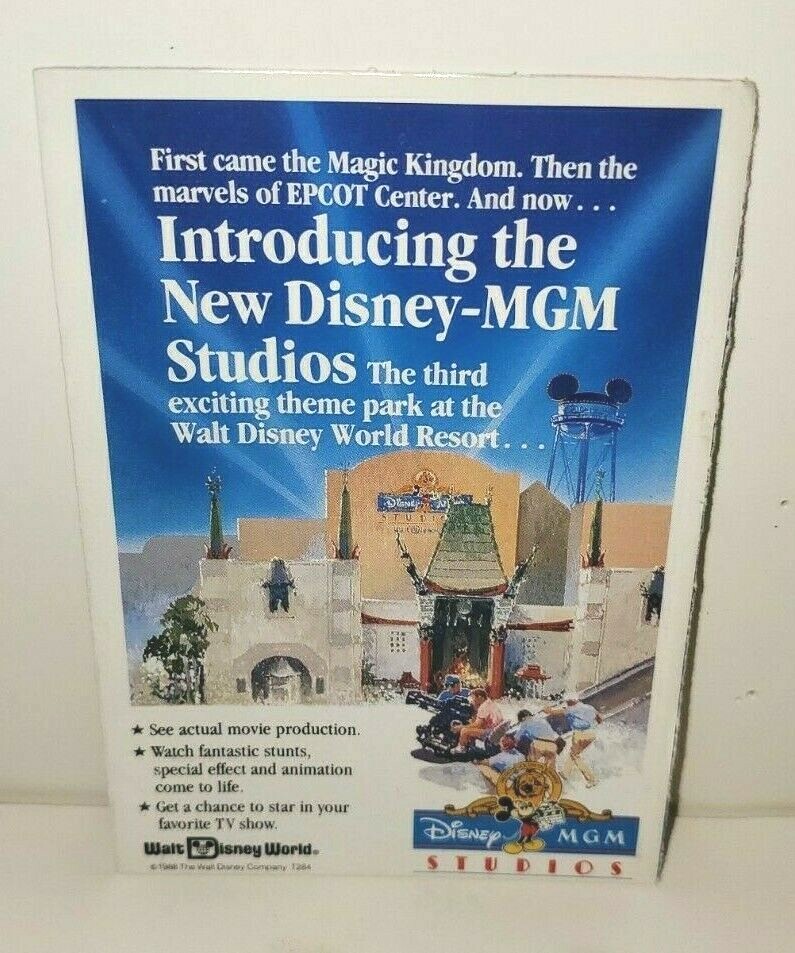 DISNEY HOME VIDEO SURVEY BROCHURE MGM STUDIOS PRE-OPENING