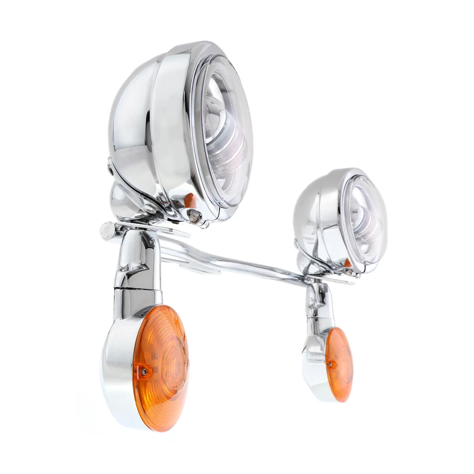 Barra de luces giratorias y faros LED de 7" para Yamaha Road Star 1600 Silverado Foto 4 de 4