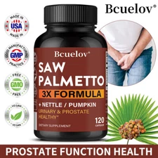 Saw Palmetto 3x Formula Supplement +Nettle/Pumpkin Urinary & Prostate Healthy
