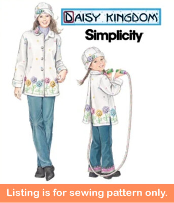 SEWING PATTERN Sew Matching Woman Girl Coat Hat Mother Daughter Adult Child 5946
