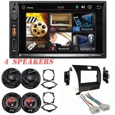7" 2DIN AM/FM Car Stereo (No CD) & Front/Rear Speakers For 2014-2018 Kia Forte
