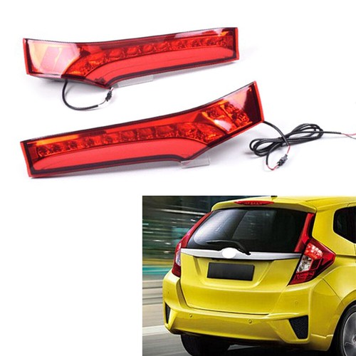 2x LED Rear Windshield Side Pillar Tail Brake Lamp Lights For Honda Fit 15-18 yb