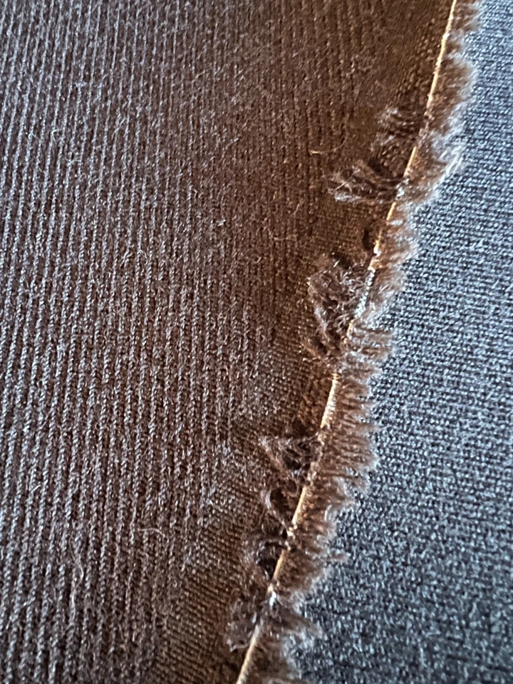 Ancien tissu sergé coton très épais marron larg 160 cm x H 165 cm réf C648 - Photo 3/4