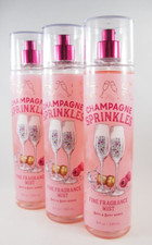  3 Bath  Body Works Pink Champagne Sprinkles Fragrance Mist Spray 8oz New