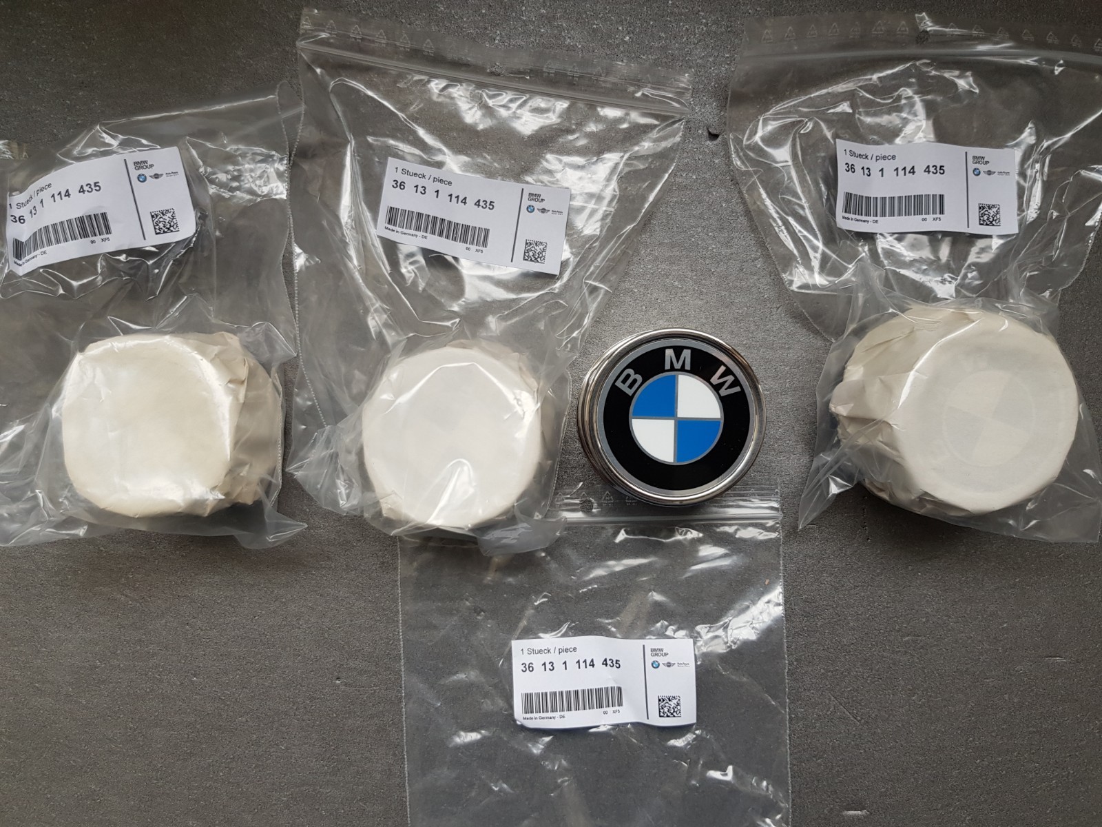 Genuine BMW Alloy Wheel Hub Cap 36131114435 E9 E12 E28 Set of 4 | eBay