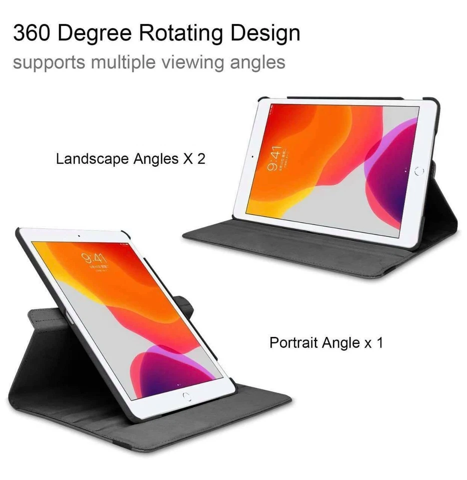 Case For Apple iPad Pro 10.5"/10.2" iPad Air 3 10.5 Leather 360 Rotating Cover - Image 4 of 4