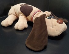 VTG 1985 17" Large Plush POUND PUPPY Tan w/Brown Spots TONKA Long Ears  Collar