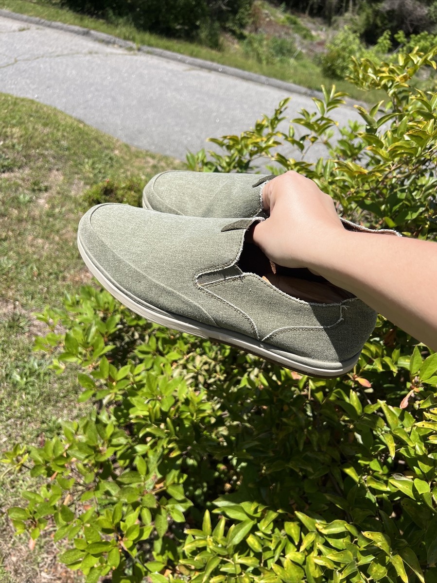 Rockport Austyn Slip On (Men’s Shoes 9.5) in Olive Canvas - NEW Rockport Austyn Olive Green Canvas Loafers Slip On Shoes Men  main image 3