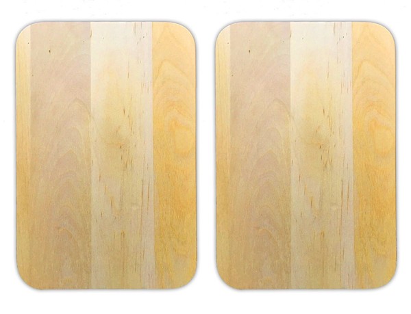 2Er Set Schneidebrett Aus Naturholz 22X15X1Cm KüChenbrett Holz Servierbrett-image
