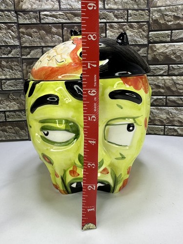 Barattolo di biscotti in ceramica halloween horror non morti mostro testa zombie CandyBowl cervello! - Foto 19 di 24