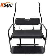 KUAFU For Club Car DS 2000.5+ Black Cushion Rear Flip Seat Kit Back Seat